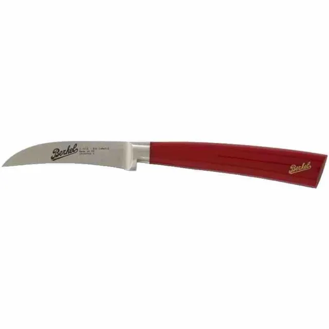 Elegance Coltello Spelucchino Curvo 7 Cm Rosso,Nero