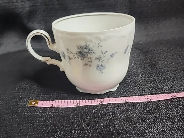 Johann Haviland Blue Garland Flat Coffee/Tea Cup Bavaria Germany (SB)