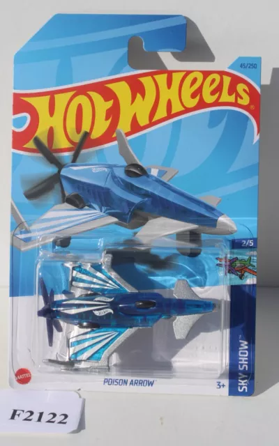 Hot Wheels Sky Show Blue Poison Arrow Plane 2/5 FNQHotwheels F2122