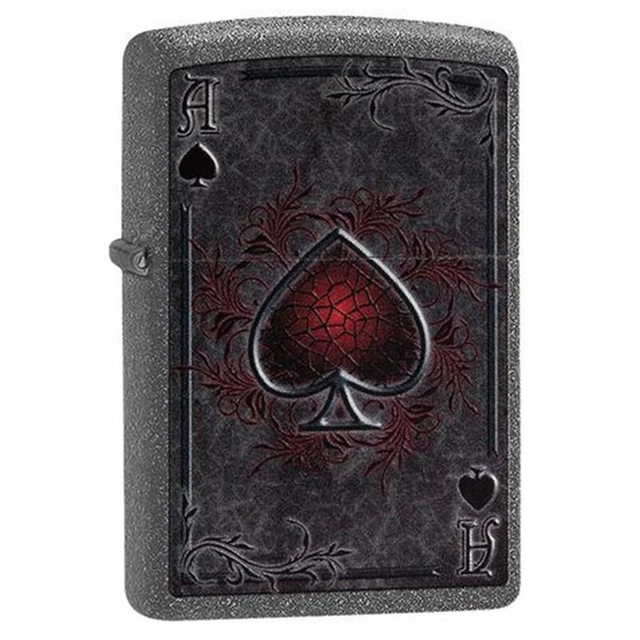 Zippo Petrol Lighter Vintage Style Ace of Spade Design Windproof Smokers Gift