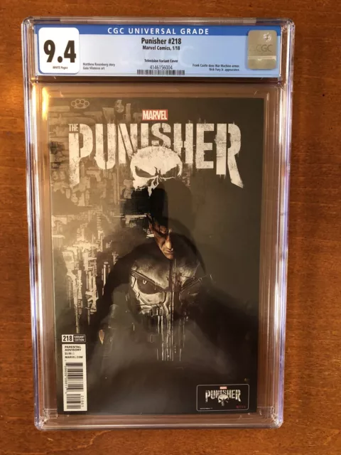 9.4 CGC PUNISHER #218 TV JOHN BERNTHAL VARIANT 1st Appearance War Machine