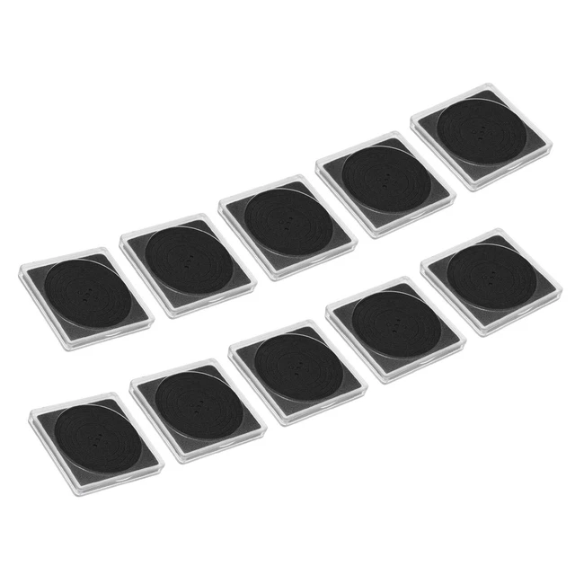 10 uds soporte para monedas maletín de colección de monedas, caja de visualización de monedas, para monedas de 20-40 mm, negro