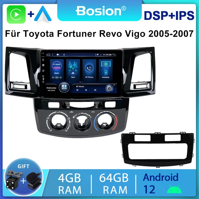 9 Zoll Android 14 Autoradio Für Toyota Hilux/Fortuner 2005-2014 - 6GB RAM, 128GB, GPS, CarPlay