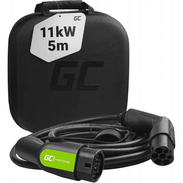 Câble GC EV Type 2 11kW 16A 5m Triphasé pour charge Véhicules Électriques EV