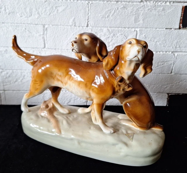 ROYAL DUX, BOHEMIA, Jagdhunde, Porzellanfigur EUR 69,00 - PicClick DE