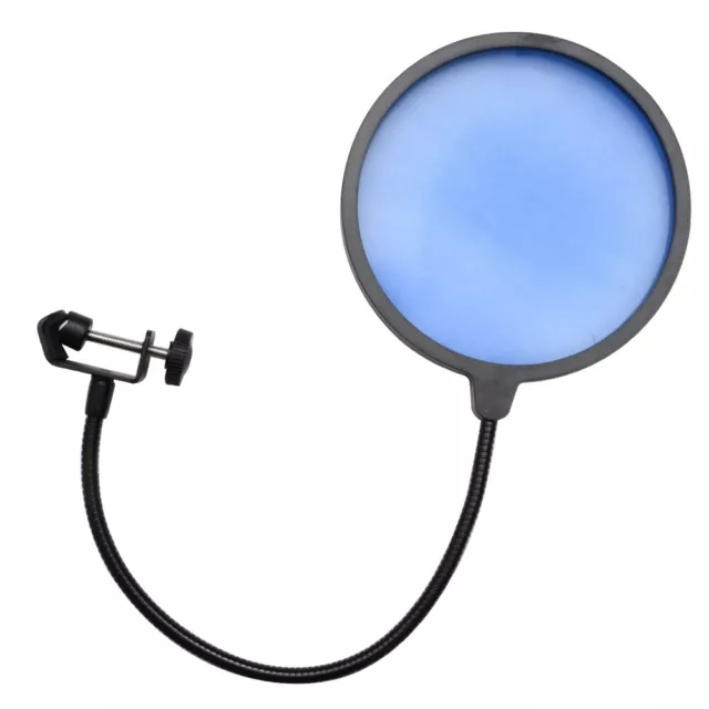 Seismic Audio - Flexible Microphone Wind Screen Studio Mic Pop Filter Blue