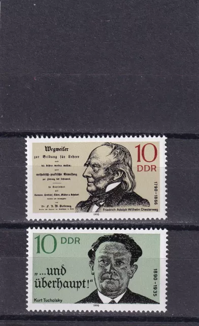 Briefmarken DDR Bedeutende Persönlichkeiten Mi 3320-21 **