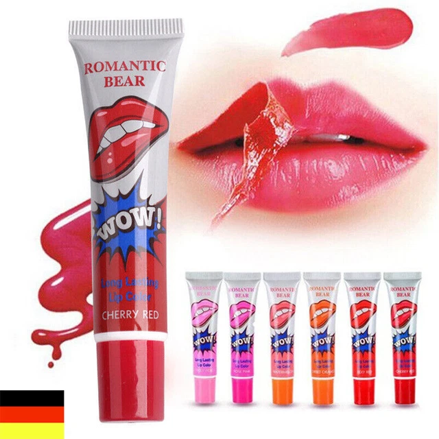 6x Tatuaje Peel Off Mask Tinte un lápiz labial permanente