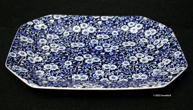 Calico Blue (Crownford Stamp) Staffordshire 11" Rectangular Serving Platter