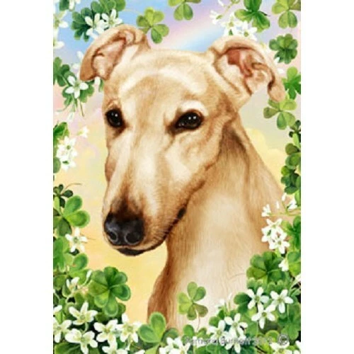 Clover Garden Flag - Fawn Greyhound 312181