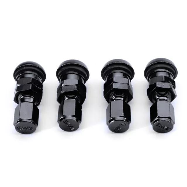 4 Racing Forged Bolt in Tire Valve Stem CAP Flush Mount BLACK For VOLK WHEEL RIM