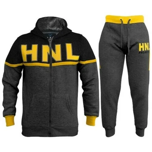 Bambini Ragazzi Tuta da Ginnastica Carbone Hnl Zip Top Fondo Palestra Wear Abiti