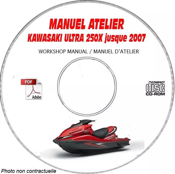 ULTRA 250X -07 Manuel Atelier CDROM KAWASAKI FR Expédition - --, Support - CD-R