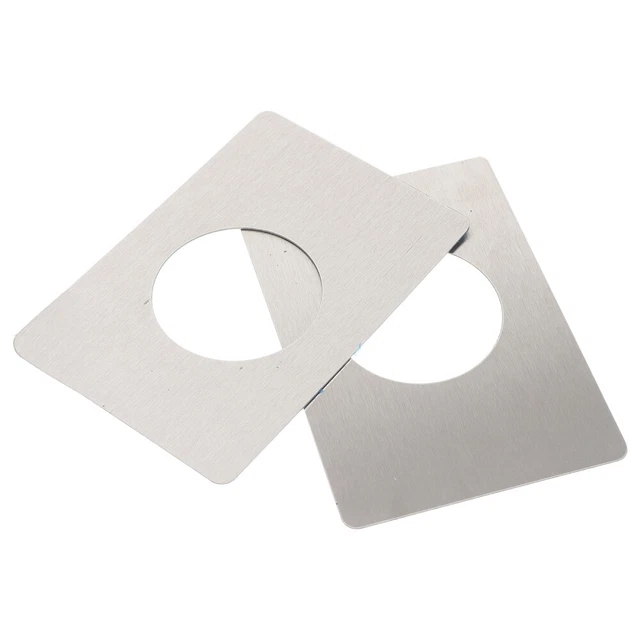 2 Pcs Door Reinforcement Cover Plate Repair Board Cabinet Door Locks Front Door