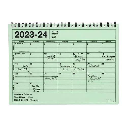 NOTEBOOK 2024 SCHEDULE Book 2023 Starting September Monthly Block B5