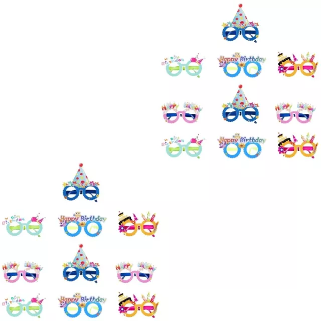 20 piezas divertidas gafas de sol de papel fiesta gafas de cumpleaños dibujos animados
