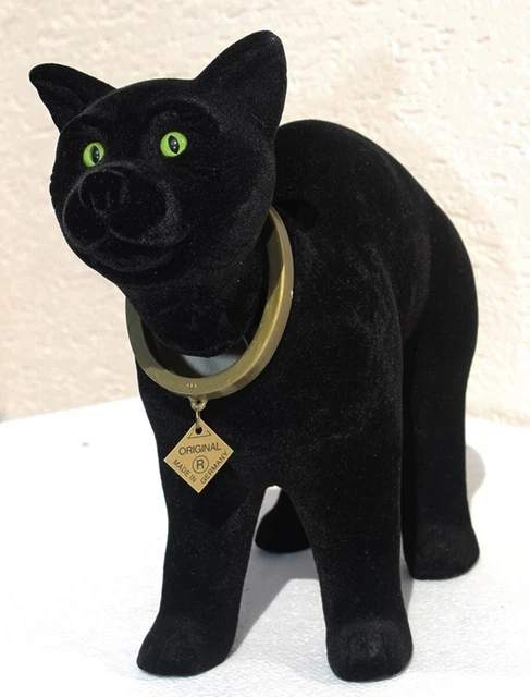 Stable Figurine Chat Dansante Hauteur 17 CM Grand Noir Décorative Avec