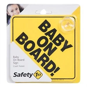 Gelbes Schild ""Baby an Bord"" - 48918