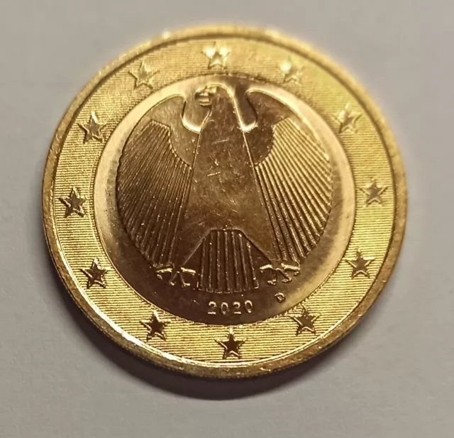 2 Euro Münze Deutschland 2020 Adler Umlaufmünze vergoldet 24K Sondermünze