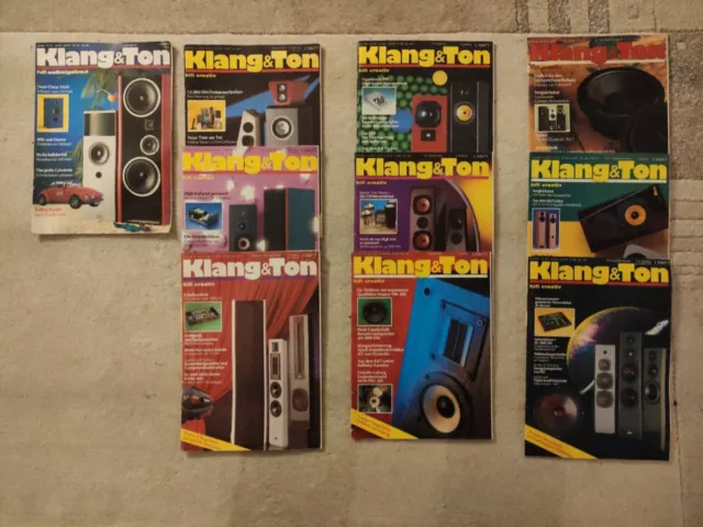 10 x Klang & Ton Zeitschriften / Magazine aus den Jahren 1989 -1992