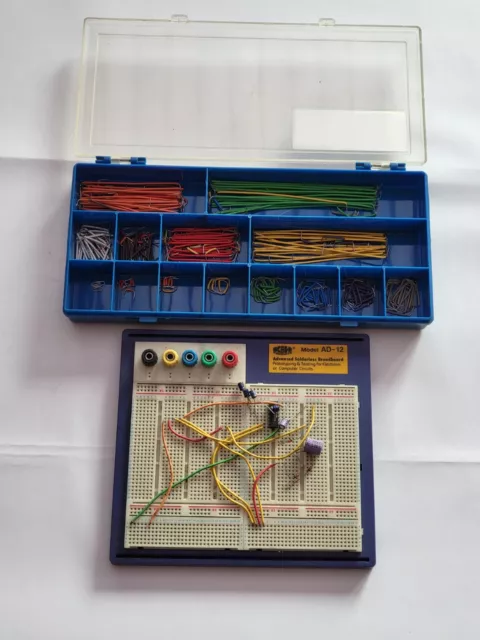 K & H Jump Wire Kit KS350 and Advanced Solderless Breadboard AD-12