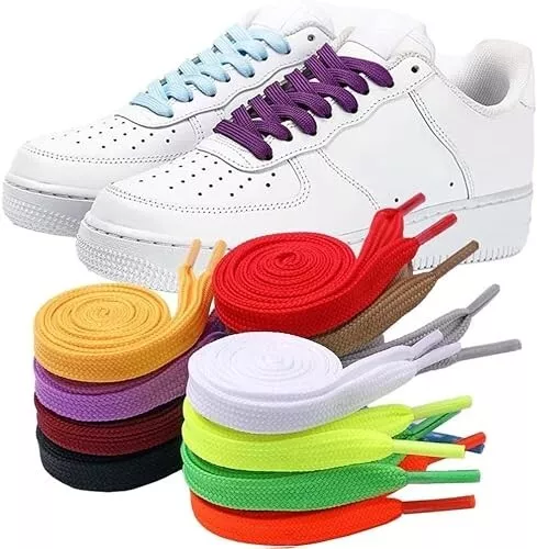 10 pares de 40"" cordones planos de colores cordones de zapatos para zapatilla ys