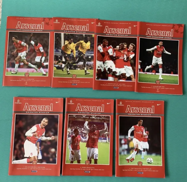 Arsenal Home Programme Collection 1st at Emirates 2006/2007