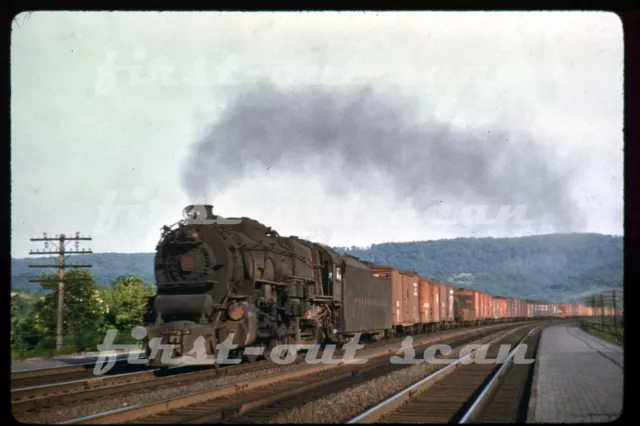 R DUPLICATE SLIDE - Pennsy PRR 6871 STEAM 4-8-2 Action on Frt Newport PA 1952