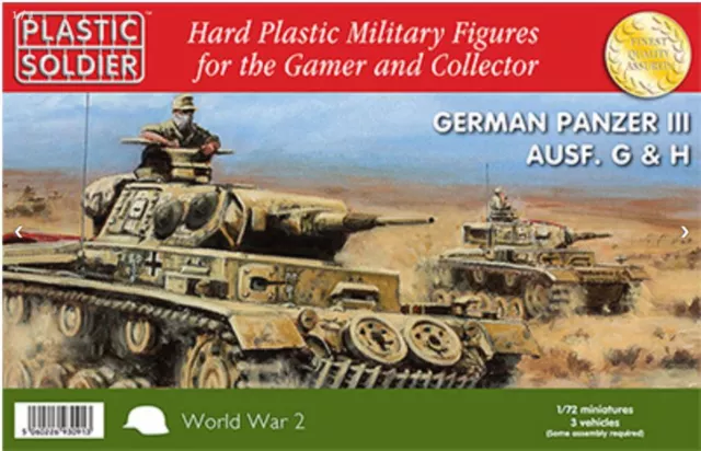 The Plastic Soldier Company WW2V20010 1/72 German Panzer III Ausf G and H