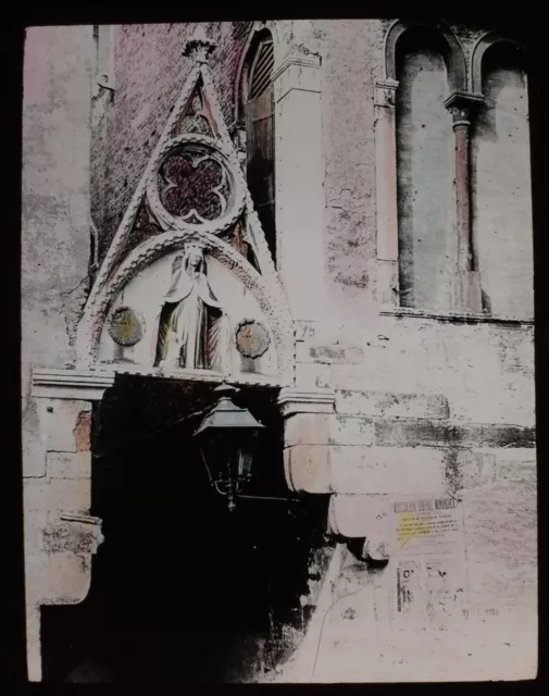 ANTIQUE Magic Lantern Slide GATE OF PARADISE C1900 PHOTO VENICE ITALY