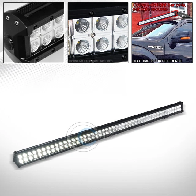 50" 288W LED Straight Light Bar Offroad Spot Flood Work Fog Lamp+Mount C12L