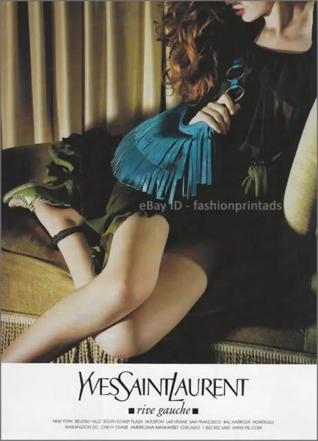YVES SAINT LAURENT Accessories 1-Page PRINT AD woman's thighs legs ankles feet