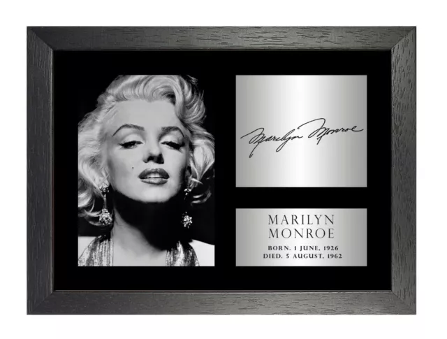 Marilyn Monroe signiert 2 Poster schwarz weiß Tribute Foto Sex Symbol Schauspielerin