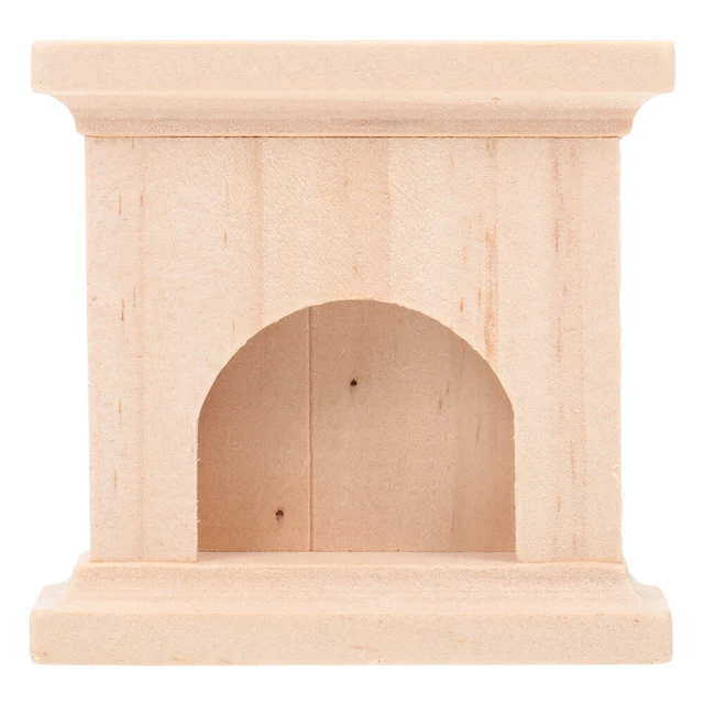 Decoración de escena de simulación modelo chimenea de madera
