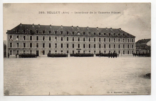 Thème VIE MILITAIRE CASERNES CPA 01 BELLEY casernes SIBUET Intérieur régiment
