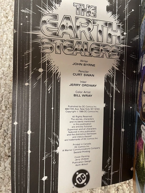 Superman: The Earth Stealers One-Shot Special, 1989, John Byrne￼, High Grade, DC 2