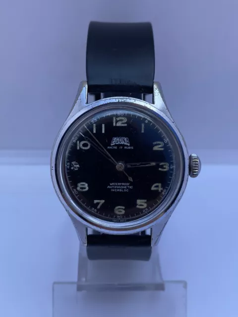 EGONA ANCRE 17 Rubis Vintage Wrist Watch Swiss Made Waterproof Rare ...