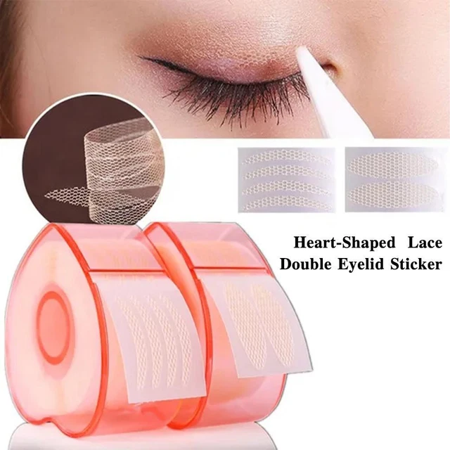 300 palos cinta para párpados encaje doble cinta invisible en forma de corazón