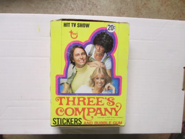 Topps 1978 Three's Company Wax Box With 36 Unopened Packs