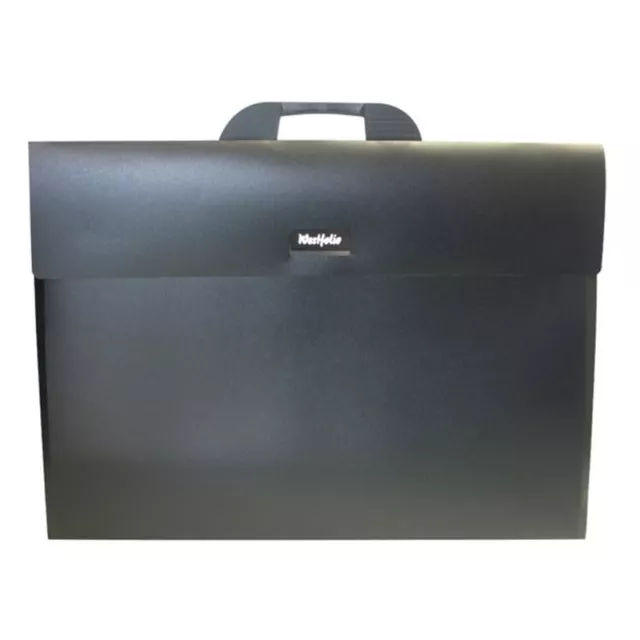 Westfolio A2 Black Carry Case Portfolio - Flat Artwork Drawing Storage Folder