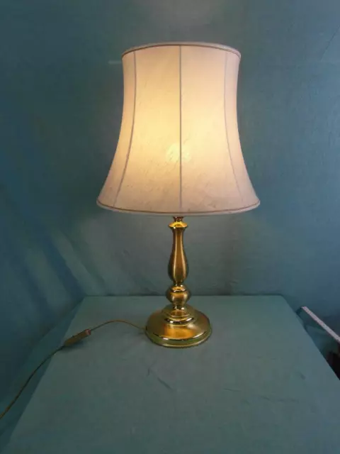 Tischlampe Antik Messing Lampe Tischleuchte Jugendstil Säulenfuß Leuchte o8a3