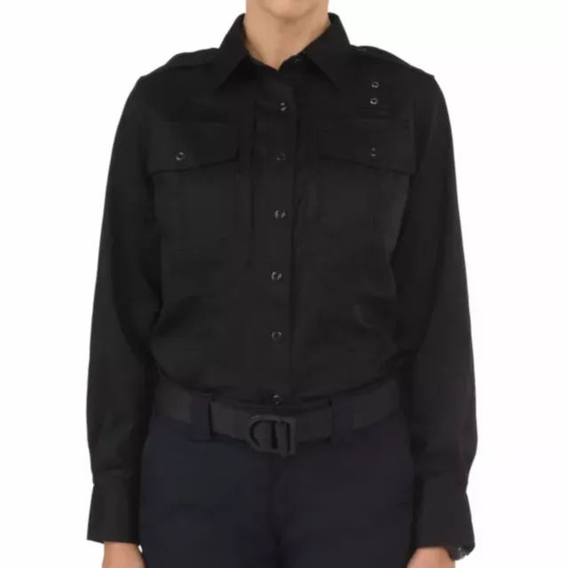 5.11 Tactical Womens Twill PDU Class B Long sleeve Shirt Size Medium Black New