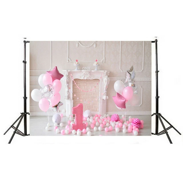 Banner fotografico di compleanno per il primo anno del bambino, dai