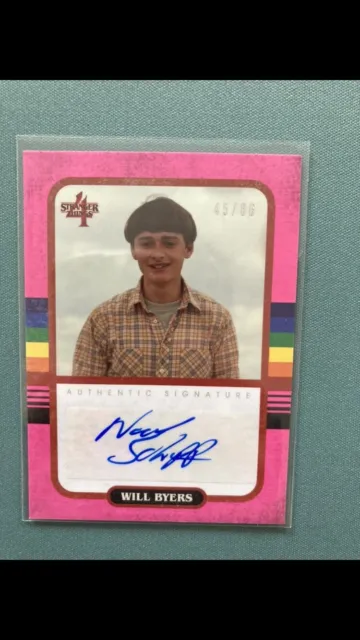 2023 Zerocool Stranger Things Season 4 Will Byers Noah Schnapp /86 Pink Auto