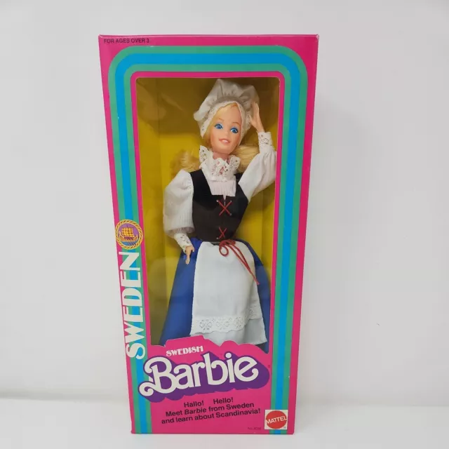 Famous International Fashion Doll Swedish Barbie Sweden 1982 Mattel 4032 32 87 Picclick