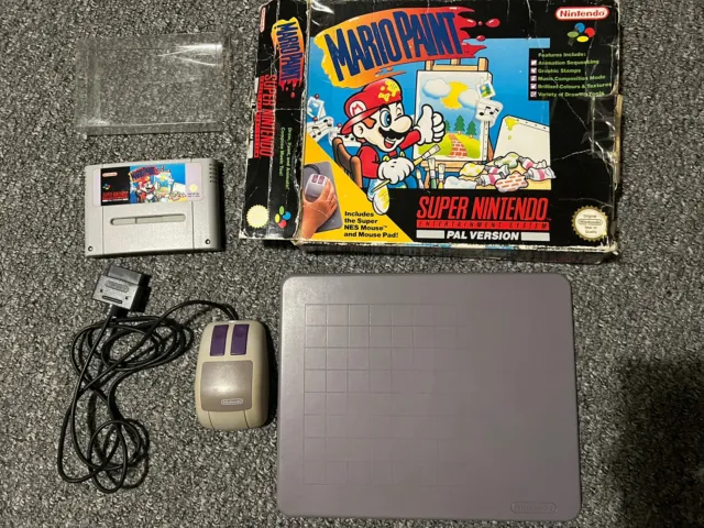 Mario Paint Boxed With Mouse And Mat - Super Nintendo SNES - PAL UK