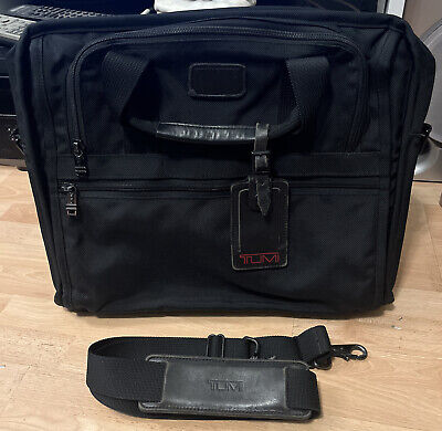 Vtg 16” TUMI Ballistic Nylon Black Briefcase Laptop Carry On Bag Made In USA EUC