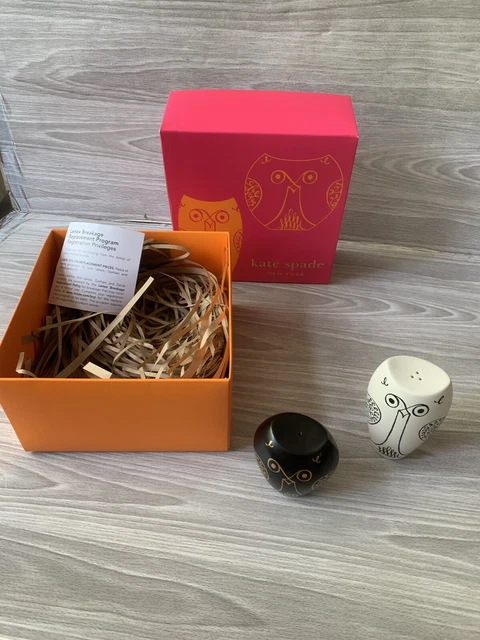 Kate Spade -Woodland Park Owl Salt & Pepper Shaker Set - Adorable!