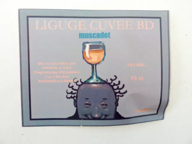 MOEBIUS étiquette de vin festival BD Ligugé Muscadet