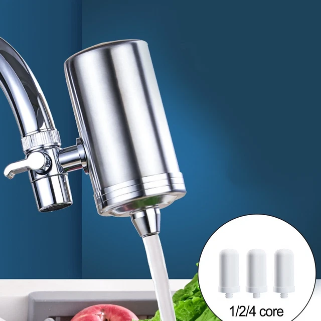Support de filtre à eau en acier inoxydable, support de filtre à eau amovible avec pieds antidérapants pour filtre à eau à gravité moyenne, support multifonction pour système de filtre à eau